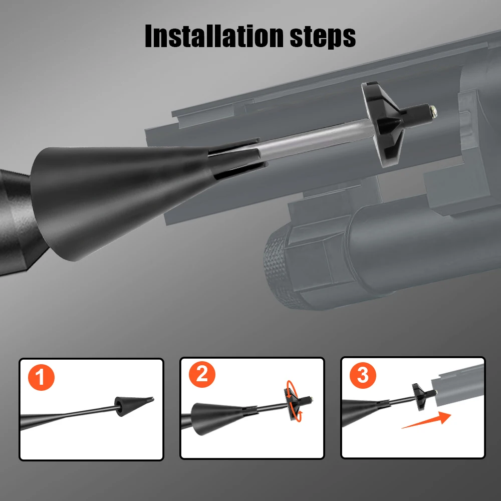 33 Uds. Adaptadores de mira de orificio láser para calibres.17 a 12GA juego de adaptadores de puntero de orificio cabezales adaptadores de puntero láser multicalibre - imagen 3