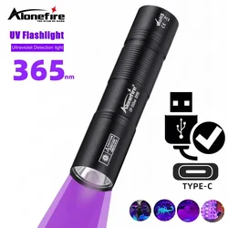 Linterna UV recargable por USB de 365nm, lámpara de uñas ultravioleta de Mini Palma, luz de detección de marcador de mineral de dinero para mascotas, orina, gato, tinea