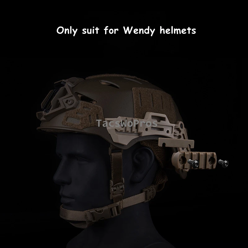 Kit de rieles para casco táctico Wendy 3,0, cascos de Paintball CS, riel guía lateral para equipo Airsoft al aire libre, accesorios para casco Wendy - imagen 5