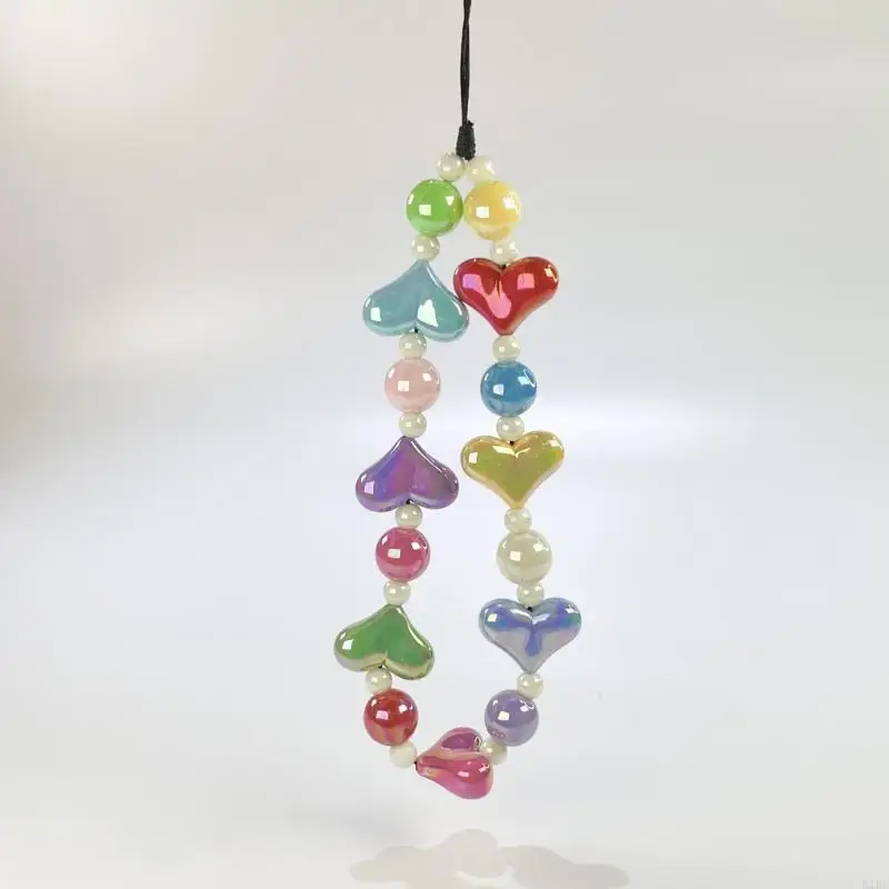 Elegante llavero con cuentas hechas a mano Camina teléfonos móviles Correa cadena teléfonos móvil - imagen 3