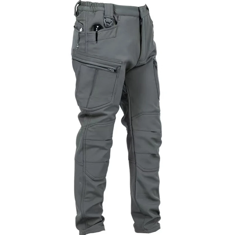 Pantalones Cargo Softshell tácticos de lana militar de invierno para hombre, pantalones impermeables para acampar, senderismo, escalada y senderismo al aire libre Plus Si