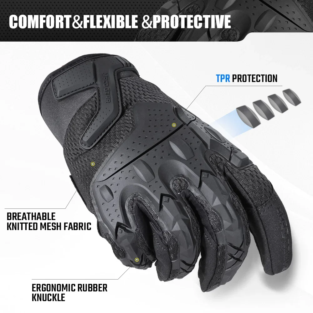 Guantes tácticos de dedo completo para pantalla táctil, protectores transpirables para senderismo, Camping, equipo de trabajo al aire libre - imagen 3