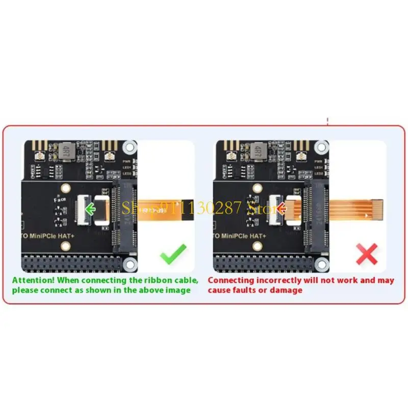 J1HC PCIe a Mini PCIe Hat+ para tarjeta WiFi red inalámbrica compatible con - imagen 4