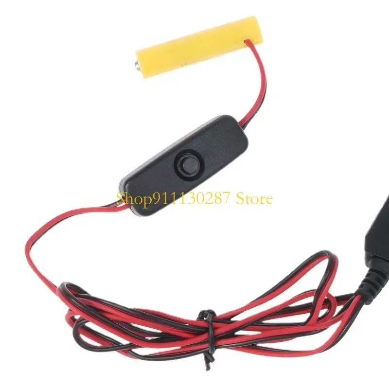 J1HC USB C Cable alimentación alimentación con interruptor para batería AAA Reemplace 4 AAA 6V Batería - imagen 3