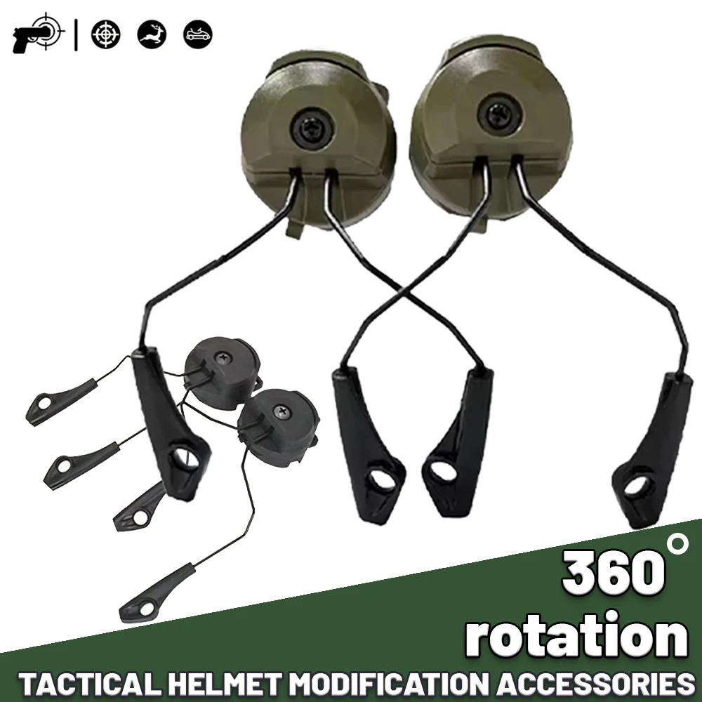 Calentador electrónico ARC OPS-CORE, adaptador de riel para casco, soporte táctico para auriculares para Howard Leight Impact, auriculares deportivos para caza y tiro