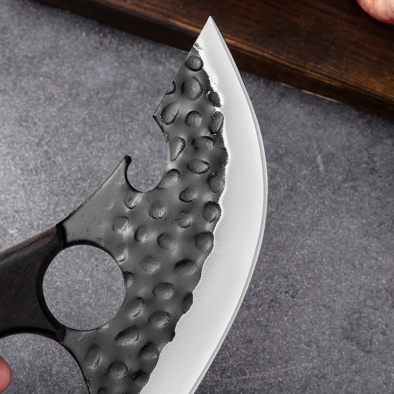Cuchillo forjado a mano, cuchillo para deshuesar, cuchillo para dividir, mango, cuchillo para carne, cuchillo de carnicero de acero inoxidable, cuchillo para carne - imagen 4