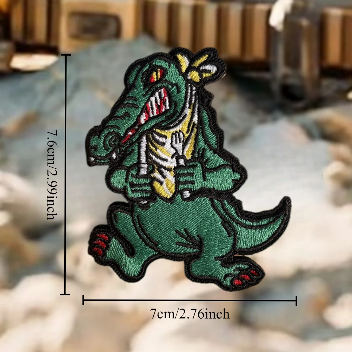 Parche de cocodrilo hambriento, insignia de moral táctica, apliques militares, pegatina para mochila, parches de gancho y bucle bordados para ropa - imagen 2