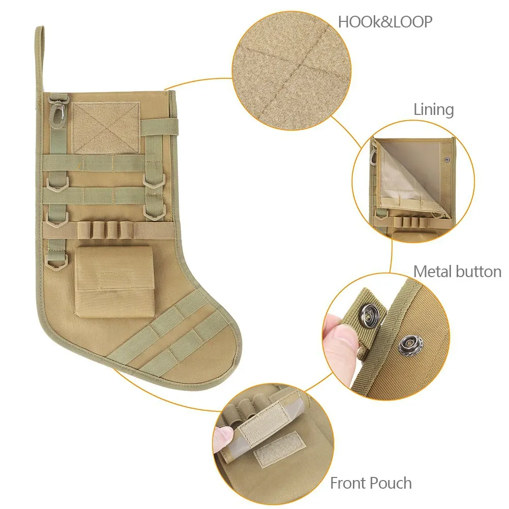MOLLE-bolsa navideña para calcetines, almacenamiento de herramientas EDC, accesorios para senderismo y caza - imagen 3