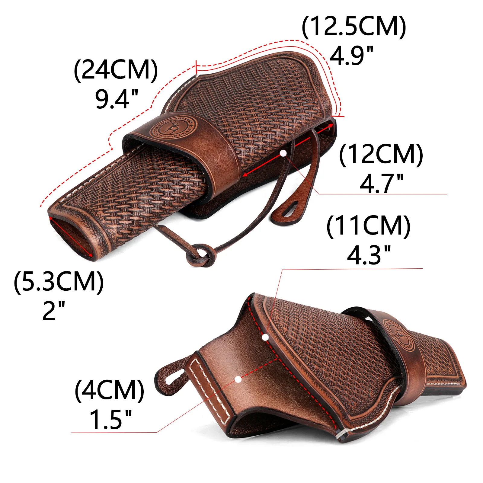 Funda de cuero Tourbon para pistola Ruger .357 - imagen 4