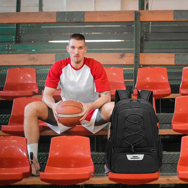 Mochila de baloncesto para viajes al aire libre, bolsa deportiva grande con compartimento para zapatos separado, mochila para escalar, senderismo, bolsas de Fitness - imagen 3