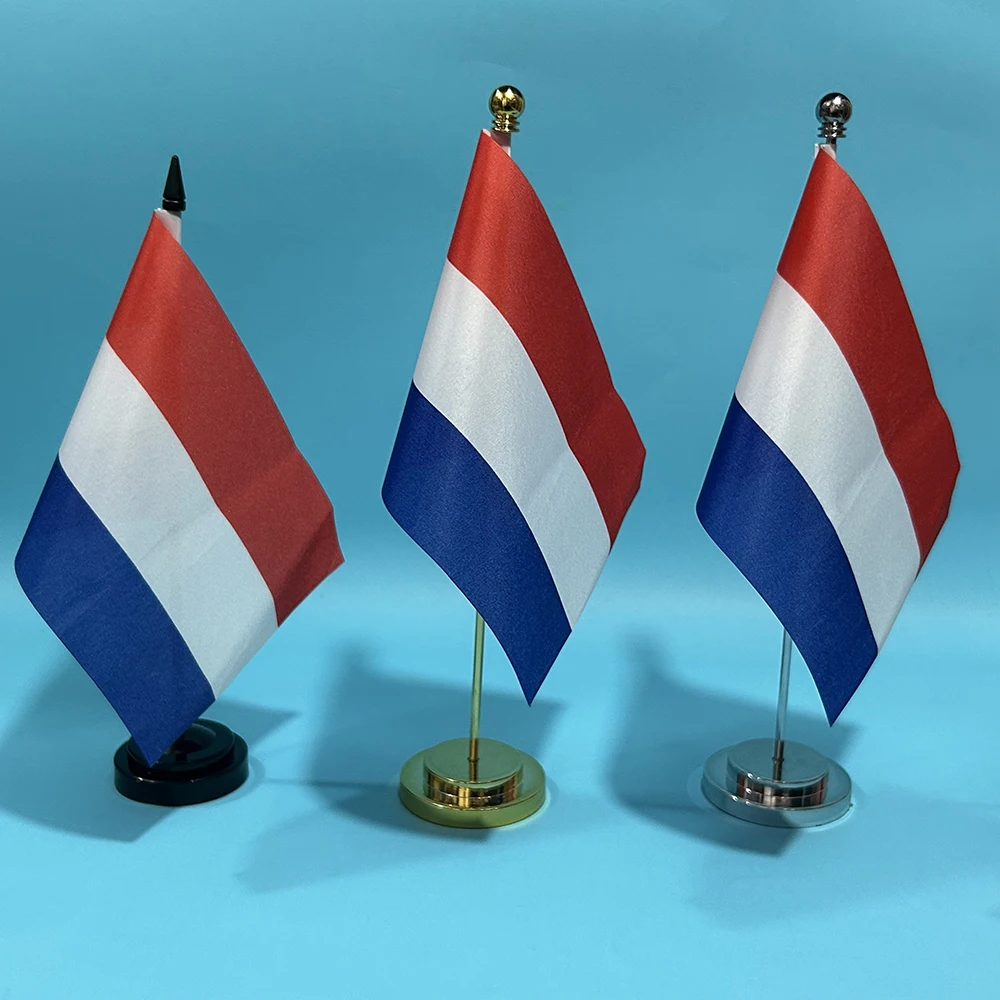 SKY FLAG14x21cm bandera de escritorio de oficina bandera de Países Bajos bandera de mesa de poliéster bandera nacional de Países Bajos adornos de escritorio banderas - imagen 2