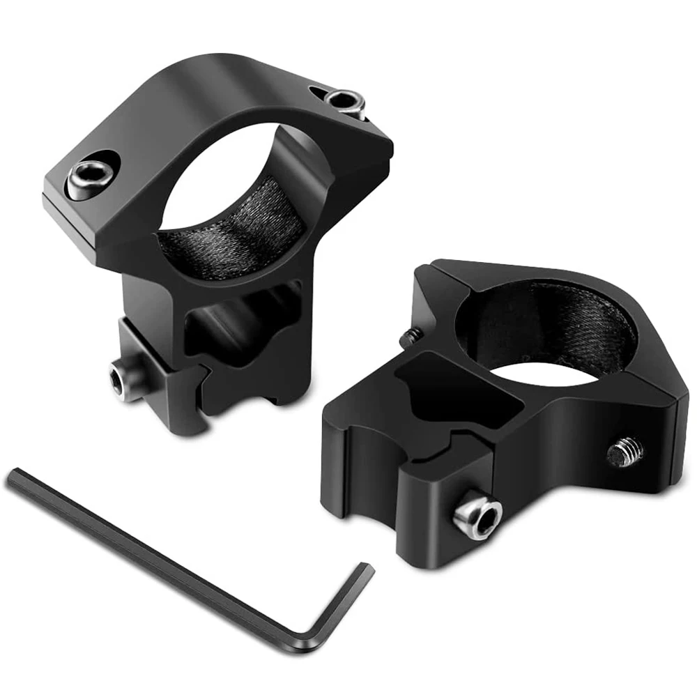 Anillo de montaje para mira telescópica de Rifle, soporte de riel de cola de milano de 30mm/25,4mm, 11mm/20mm, perfil alto y bajo, montaje de antorcha láser - imagen 4