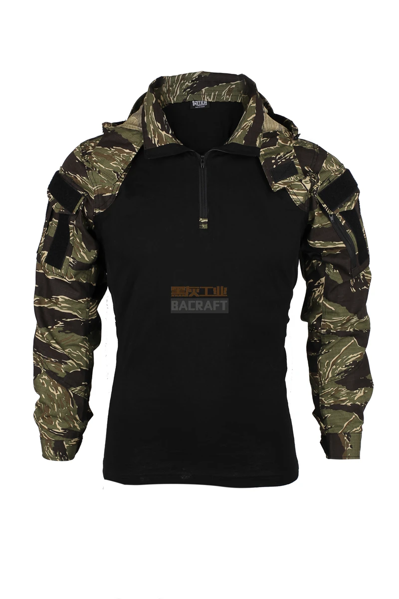 Camisa de caza táctica de camuflaje nocturno, uniforme de combate, al aire libre, equipo de uso para Airsoft, versión SP2 - imagen 2