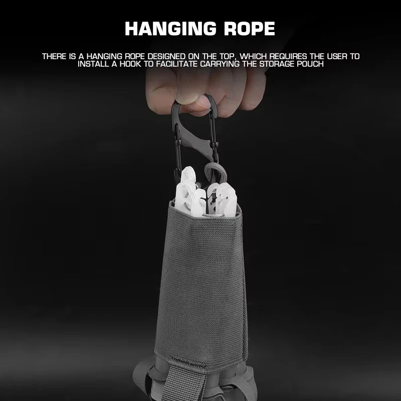 Bolsa de almacenamiento de nailon para barras luminosas, ligera con cuerda colgante para rescate nocturno, accesorios de caza Airsoft al aire libre - imagen 4