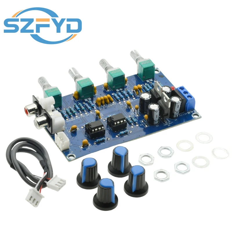 XH-M164 NE5532 Placa amplificadora de preamplificador de control de tono de agudos y bajos - Kit de bricolaje de ecualizador de audio ajustable con control de volumen - imagen 3