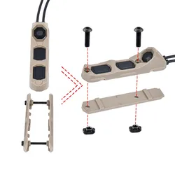 WADSN UNAXON interruptor remoto doble función M-Lok KeyMod riel 20mm