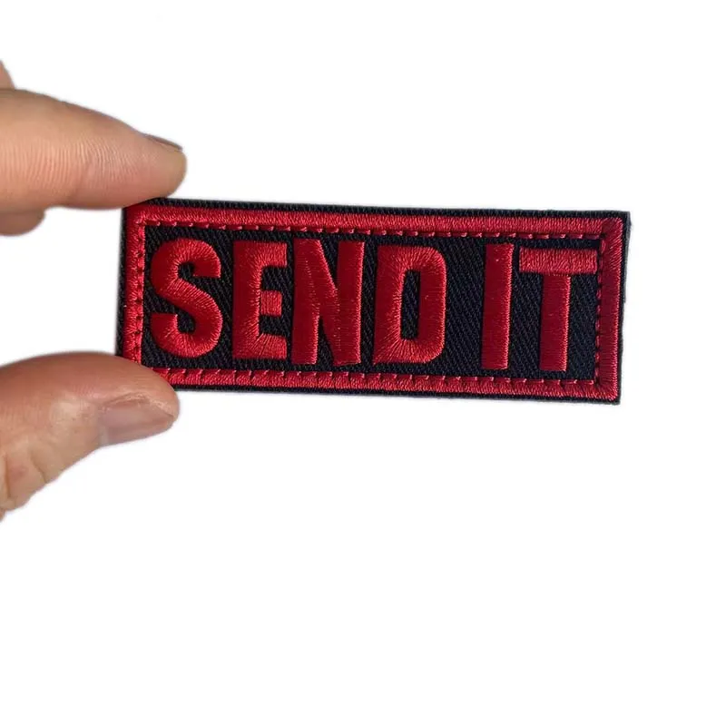 Enviar IT Morale Emblema Ropa Pegatinas Apliques bordados Parches de gancho y bucle, insignia táctica para ropa, sombrero, brazalete - imagen 5
