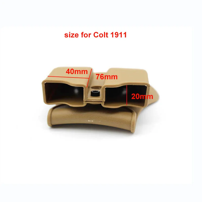 Bolsas tácticas para revistas dobles de 9mm para Glock 17 Beretta M9 M92 Colt 1911, funda Universal para caza de 9mm.40 Mag - imagen 4