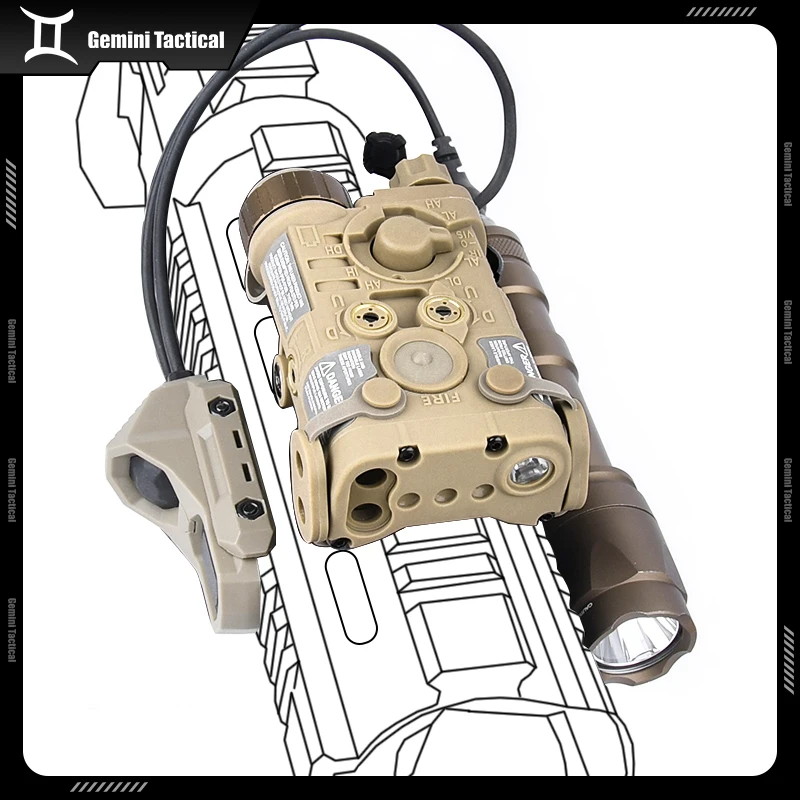 WADSN táctico NGAL rojo verde azul punto IR puntero láser Airsoft Surefir M600C linterna LED blanca con interruptor de Control Dual AXON - imagen 5