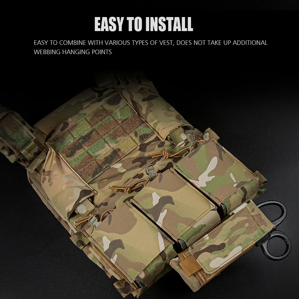 IFAK-Bolsa de torniquete táctico, soporte para cizallas de Trauma EMT, bolsa de almacenamiento EDC, linterna, gato, tijera médica, bolsa de cinturón Molle - imagen 5