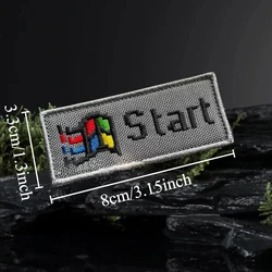 Parche táctico bordado nostálgico PC – Insignia morale con velcro