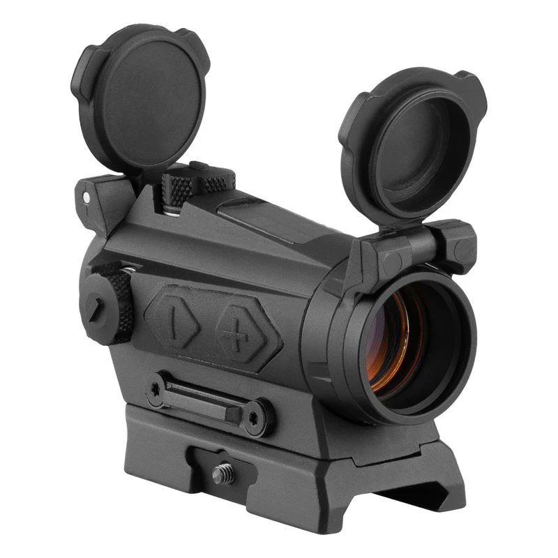 Romeo4S-mira telescópica de energía Solar con montura alta y tapas de lente para caza, óptica táctica, punto rojo, 2Moa, 1x24mm - imagen 2