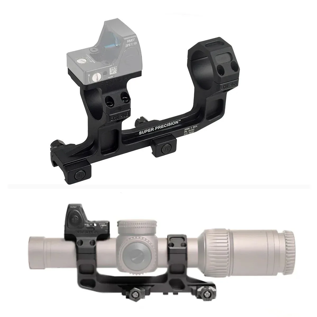 Material metálico largo Montaje GEISSELE Diseño integrado 1.93 Espejo preciso Base de alcance de 25,4/30 mm para deportes y entretenimiento