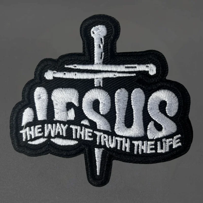 Parche táctico bordado Jesús Camino Verdad Vida, gancho-bucle - imagen 2