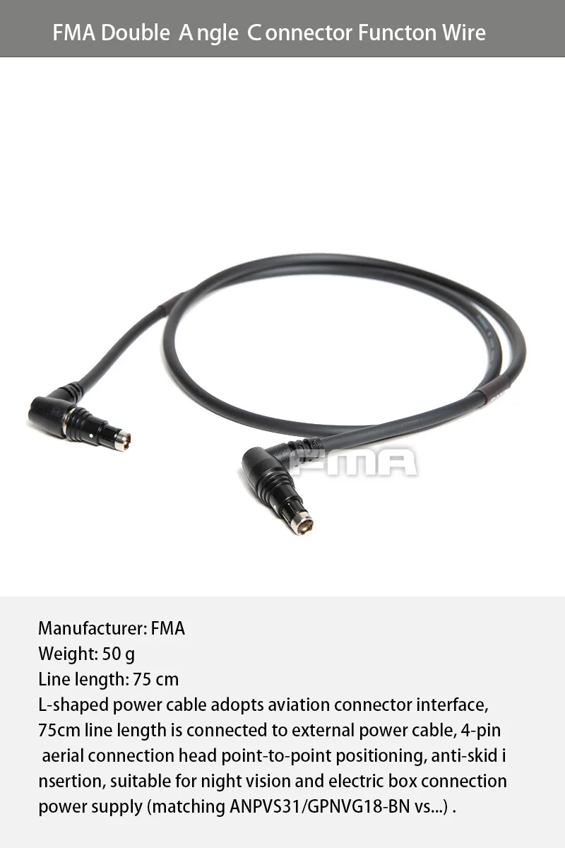 FMA PVS31 Caja y cable de almacenamiento de batería para casco estroboscópico infrarrojo IR - imagen 2