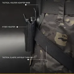 Banda elástica pierna táctica MOLLE para Drop Holster Bag