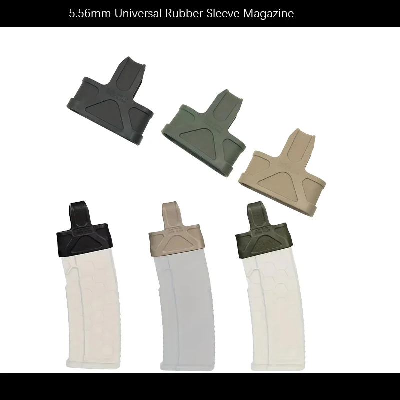 Empuñaduras de goma para revistas M4: ajuste de 5,56 mm, superficie texturizada con ajuste de revista Mag Assist Secure