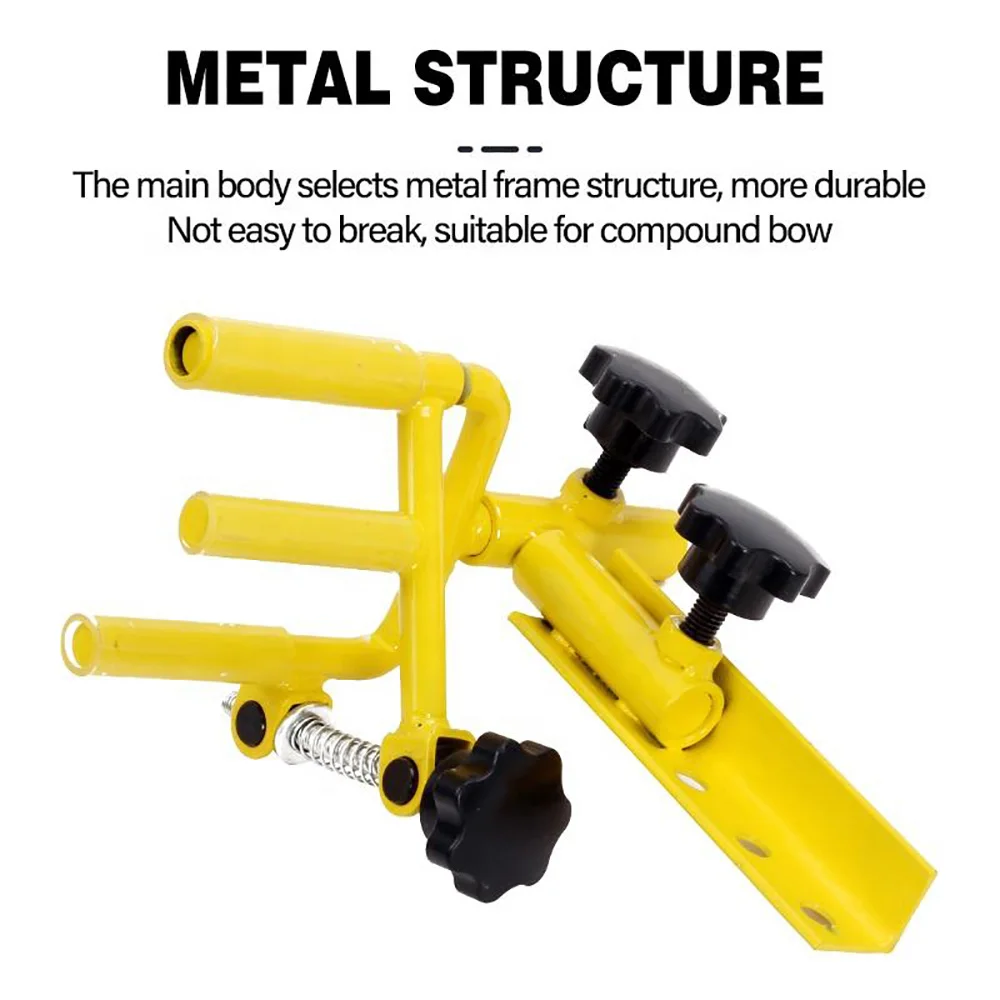 Arcos compuestos y flechas de Metal, soporte de equipo ajustable, marco de ajuste de barrena giratoria para ajustar y fijar, tornillo de banco de arco de tiro con arco - imagen 2