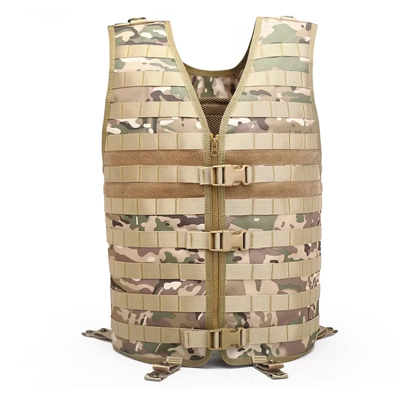 Chaleco táctico militar Molle Airsoft, chaleco portador de carga de equipo ligero, chaleco ajustable de caza de juego de guerra CS de camuflaje - imagen 4