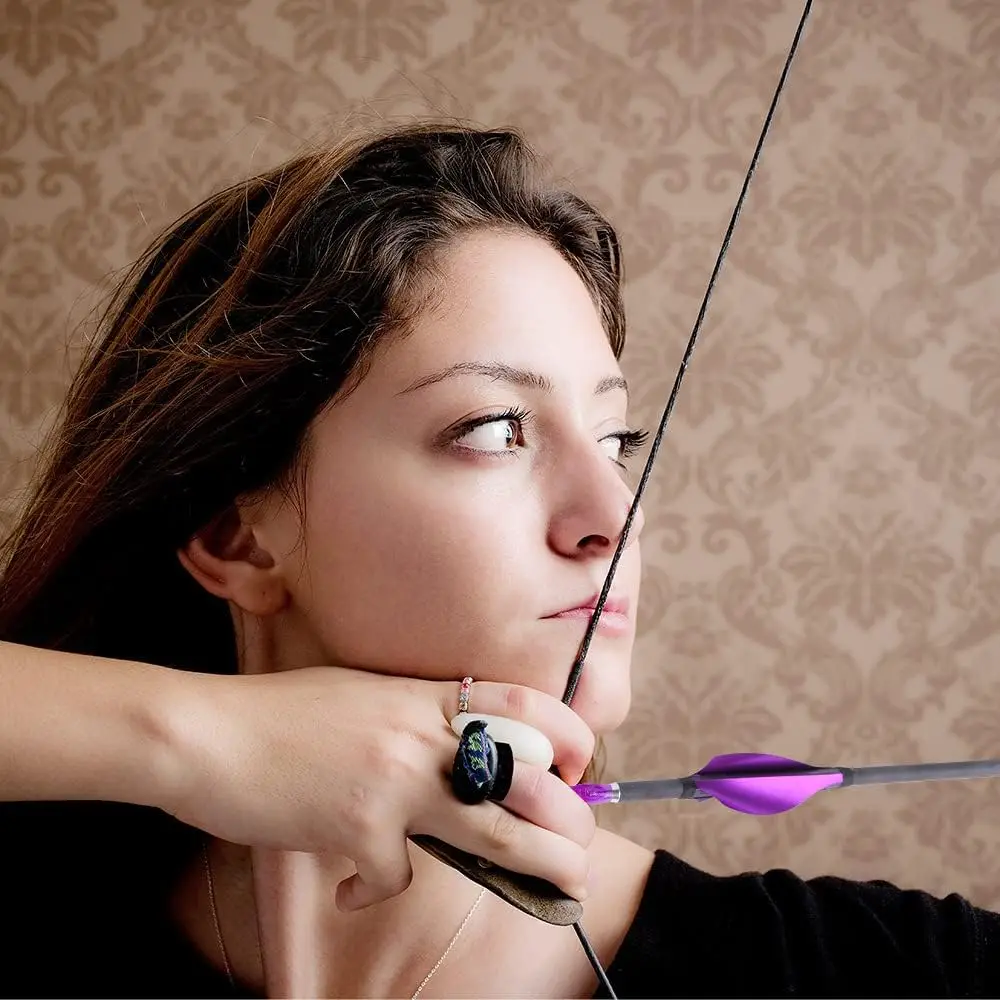 50x paletas giratorias de tiro con arco de ala derecha PANDARUS 1,75 "2" flechas de plumas de plástico en espiral, eje DIY para caza y objetivo - imagen 5