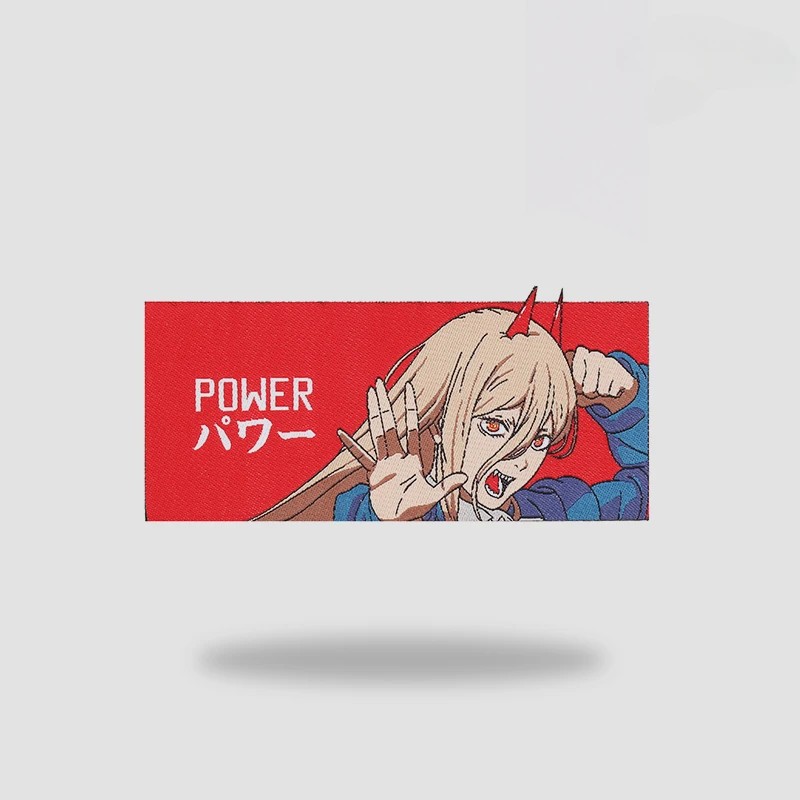 Parches tácticos de Pava de sierra eléctrica para hombre, bordado de gancho y bucle, cadena de Anime, insignia de moral, brazalete, pegatinas de mochila DIY - imagen 2