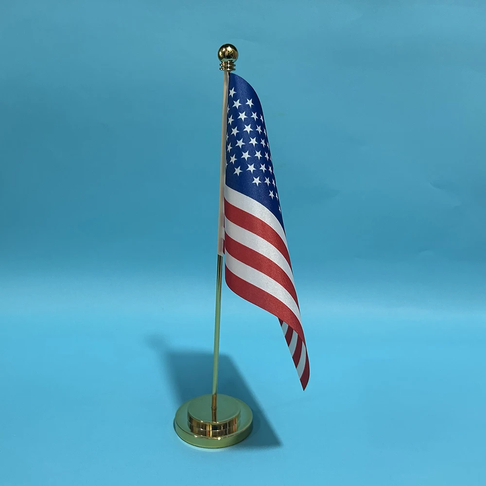 BANDERA DE SKY, bandera de escritorio de oficina de Estados Unidos, bandera americana de EE. UU., 14x21cm, adornos de escritorio de EE. UU. - imagen 3