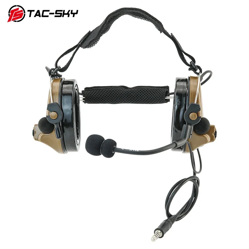 TAC-SKY auriculares tácticos diadema trasera versión TSCII tiro protección auditiva reducción de ruido auriculares tácticos U94 Ptt - imagen 4