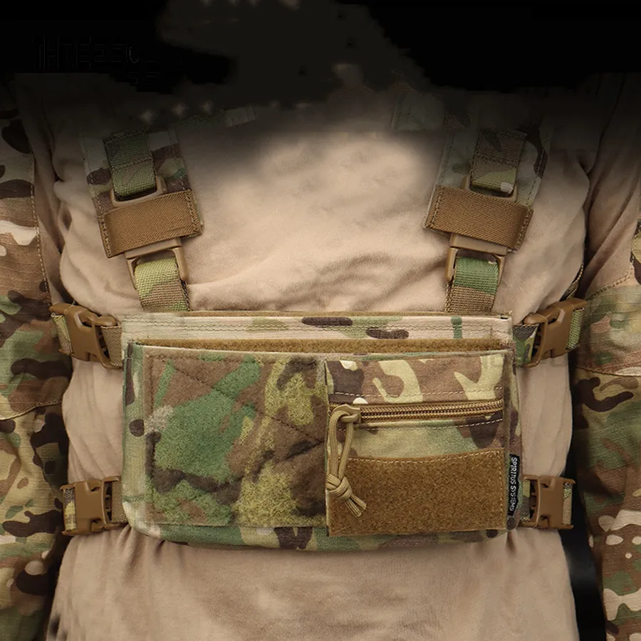 Chaleco táctico de bolsillo, mochila para entrenamiento, bolsa de almacenamiento multiusos, gancho de nailon, estilo abanico militar - imagen 2