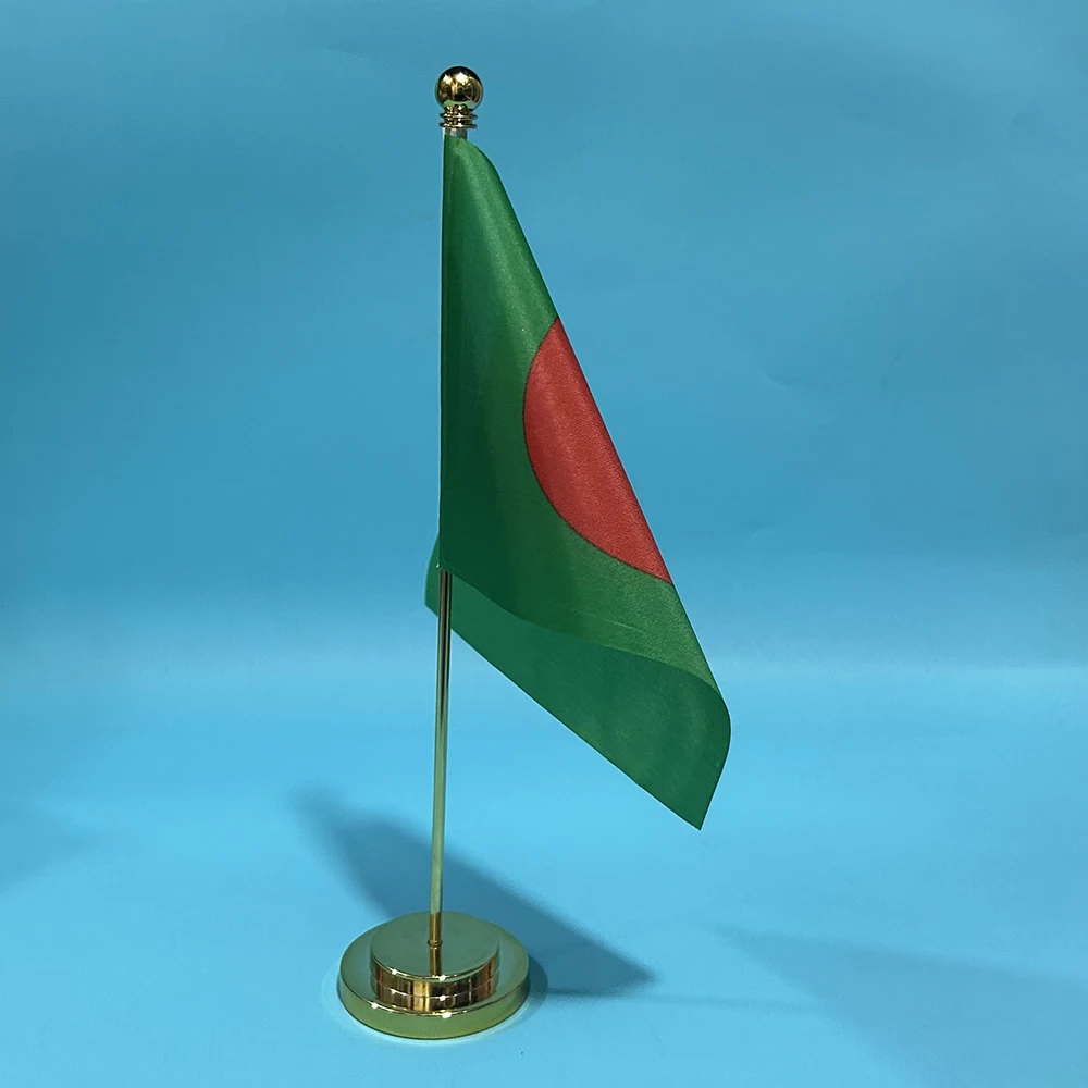 BANDERA DE SKY Bandera de escritorio de oficina Bandera de Bangladesh 14x21 cm BD Bandera nacional de Bangladesh Mesa de campo Banner Adornos de escritorio Banderas - imagen 3