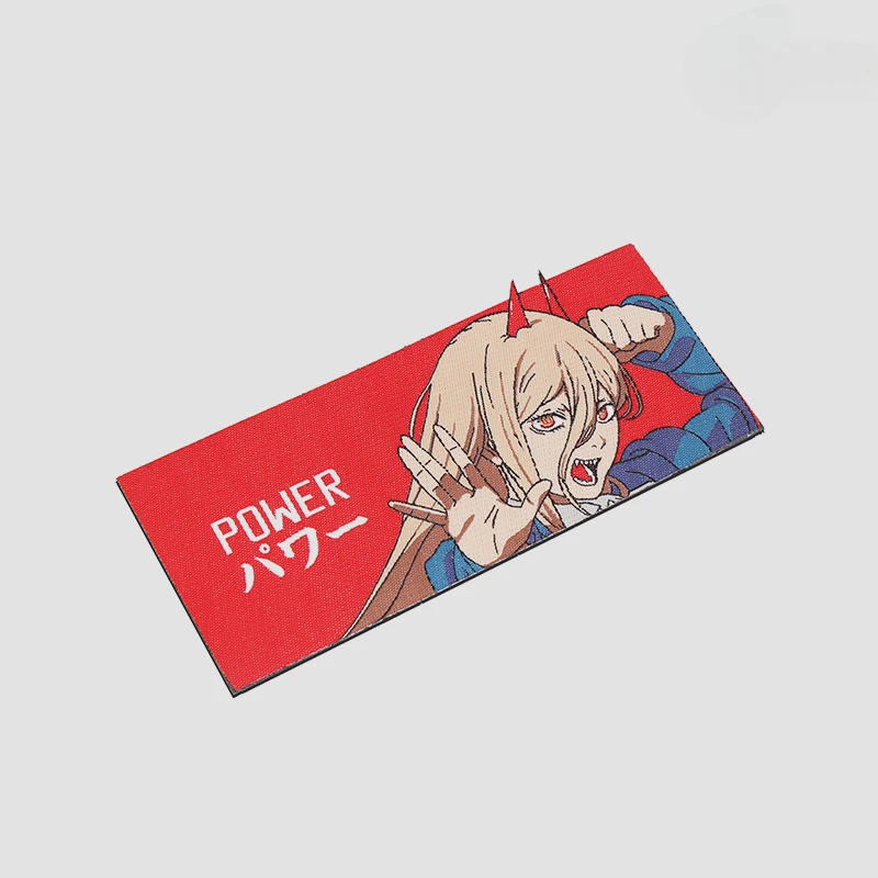 Parches tácticos de Pava de sierra eléctrica para hombre, bordado de gancho y bucle, cadena de Anime, insignia de moral, brazalete, pegatinas de mochila DIY