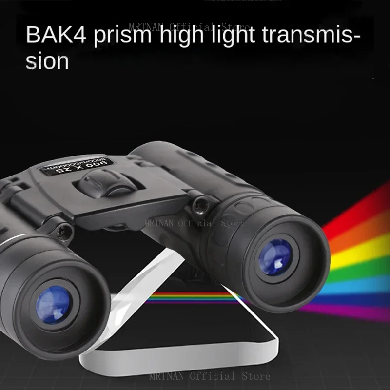Binoculares potentes portátiles con Zoom HD de 900x25, telescopio BAK4 de largo alcance, binoculares plegables de poca luz para caza y Camping - imagen 4