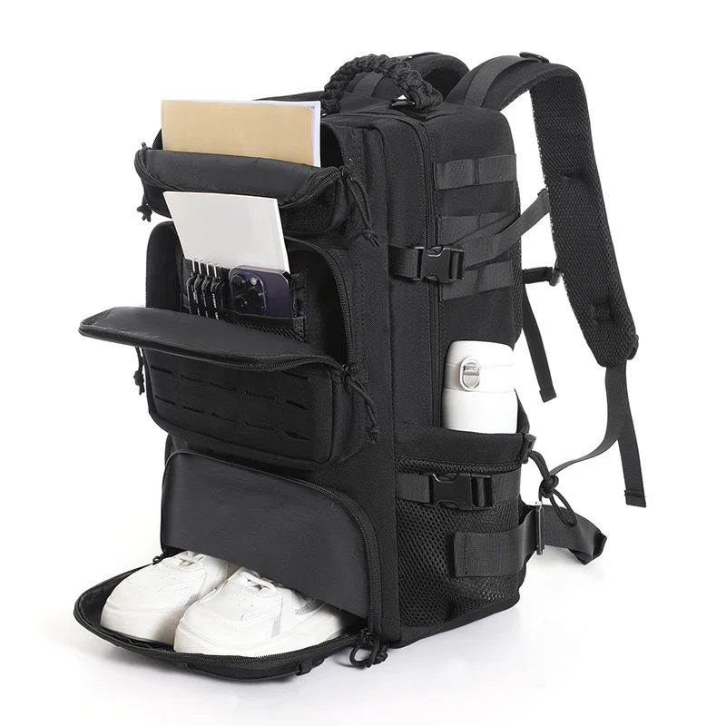 Bolsa de lona para hombre con sistema modular de gran capacidad, diseño con múltiples compartimentos y espacio para guardar zapatos - imagen 3