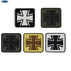 Parche cruzado de PVC, insignia de brazo personalizada, nombre, mochila y parches de ropa, ejercicio al aire libre