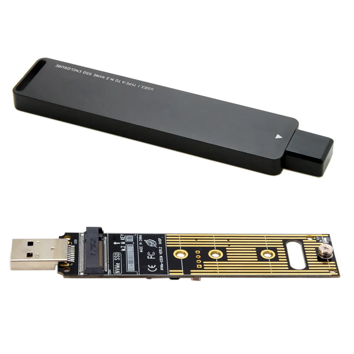 CY USB 3,0 a NVME m-key M.2 NGFF SSD adaptador de transportador PCBA externo con caja de disco Flash - imagen 5