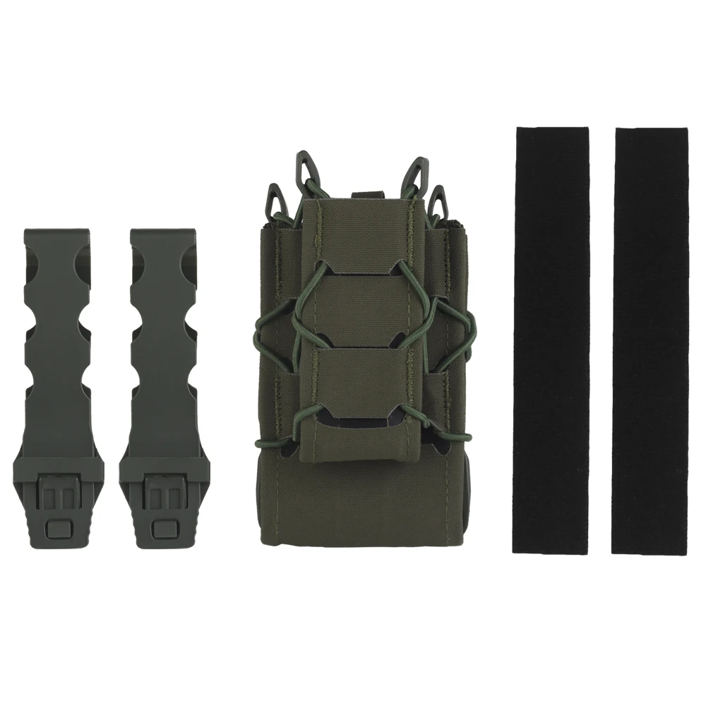 MOLLE-funda Tiger Mag de dos pisos, bolsa V2 de 7,62/5,56/9MM para portador de platos y cinturón, accesorios esenciales de caza