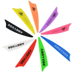 36 Uds 2/3/4 "flecha de tiro con arco Fletches escudo de plumas paletas de goma para arco tiro al aire libre práctica de caza flecha Fletching