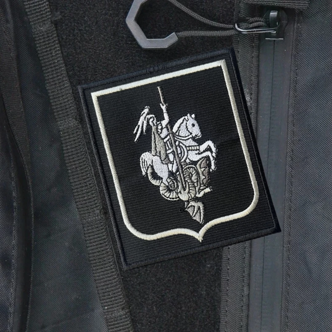 Parche victorioso de George, insignia de moral táctica, parches bordados de gancho y bucle para ropa, equipo militar, pegatina para casco