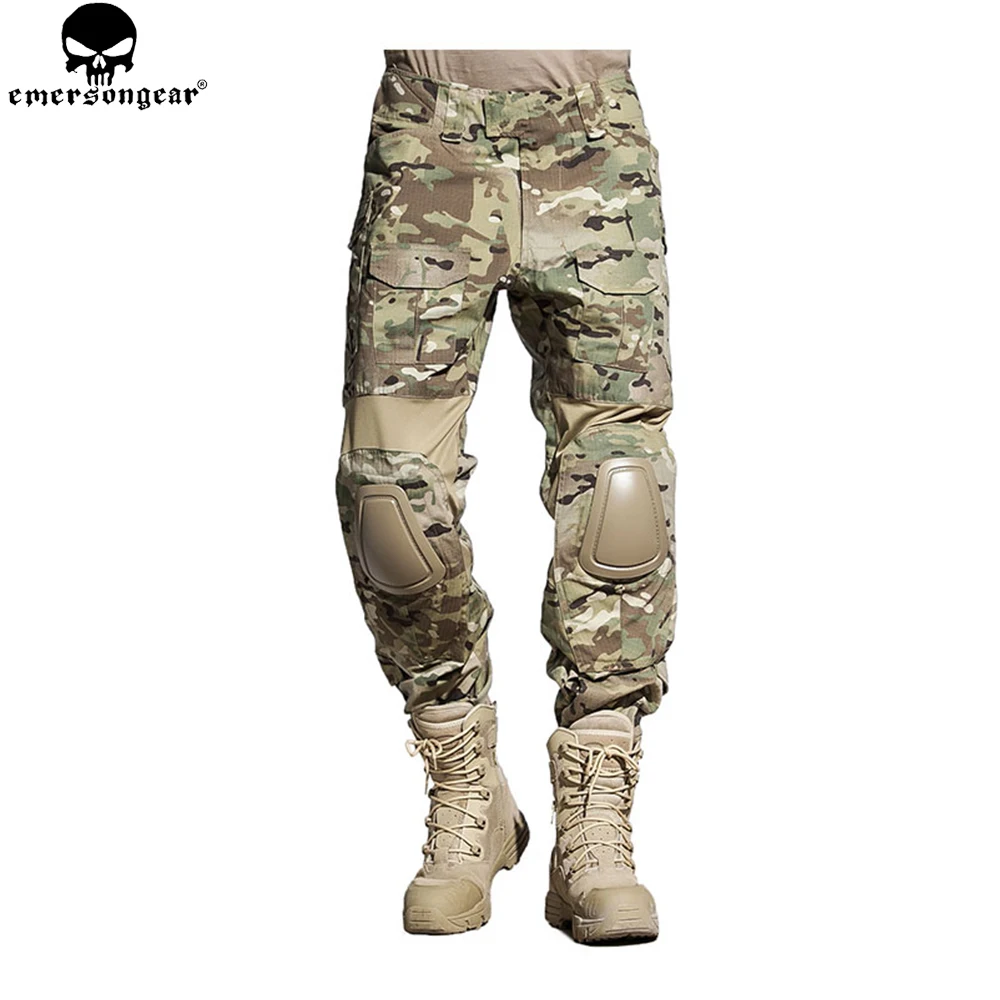 EMERSONGEAR-ropa de entrenamiento Airsoft, camisa de combate, pantalones con coderas, rodilleras, traje de camuflaje Multi, uniforme de caza EM2725 - imagen 5