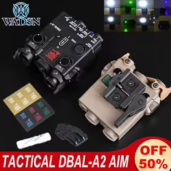 WADSN DBAL-A2 Linterna Láser Airsoft LED Verde Roja Azul IR