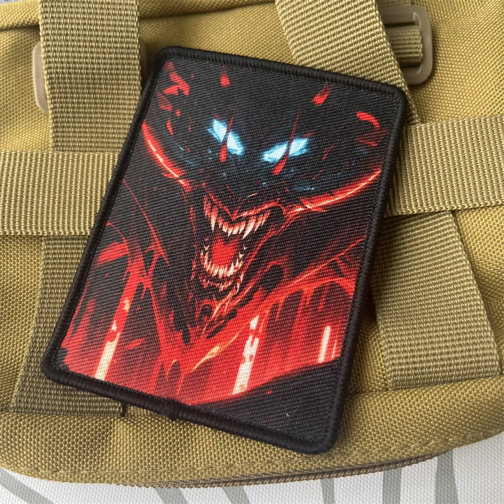 Parche táctico Crazy World of Warcraft Morale, brazalete militar, parches de gancho y bucle impresos, pegatina para mochila de ropa - imagen 4